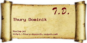 Thury Dominik névjegykártya